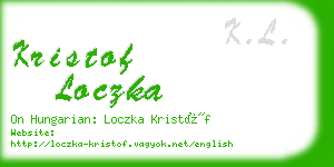 kristof loczka business card